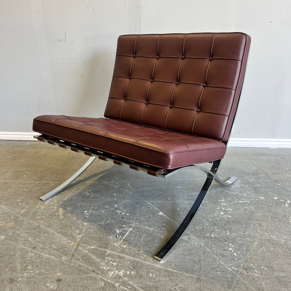 Authentic! Knoll Mies Van Der Rohe iconic Barcelona chair - enliven mart