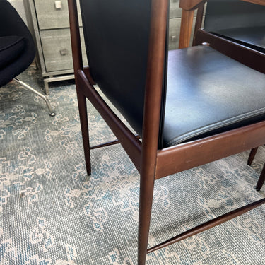 Cassina Table and 6 Cantu Sergio Rodrigues leather chairs - enliven mart