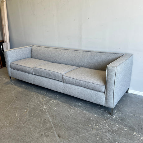 CB2 101 Club Grey Fabric 3 seater sofa - enliven mart