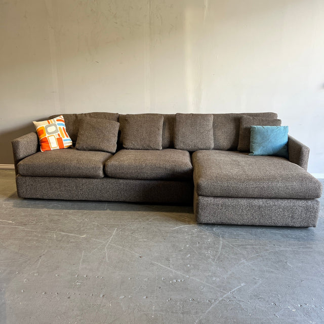 Crate and Barrel Lounge Deep 2-Piece Sectional Sofa - enliven mart