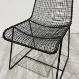 Crate and Barrel Tig Metal Dining Chair - enliven mart