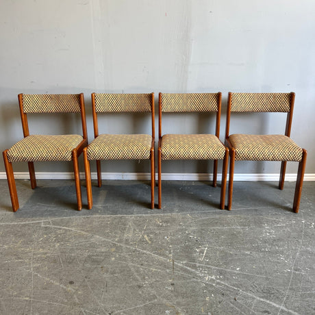 Danish Farso Stolefabrik set of 4 teak wood dining chairs - enliven mart