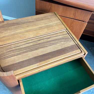 Danish MCM Skovby Møbelfabrik Teakwood Bar station with bar cart - enliven mart