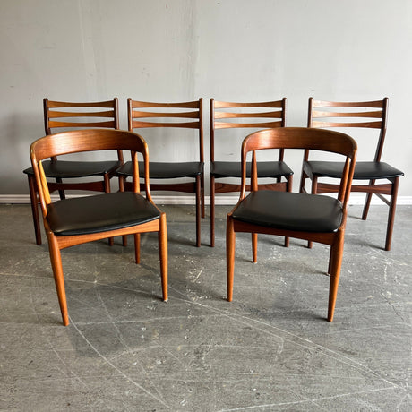 Danish Set of 6 Teakwood Dining Chaisr by Johannes Andersen, 1960s - enliven mart