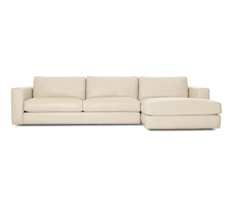 Design Within Reach leather Reid Sectional Sofa - enliven mart