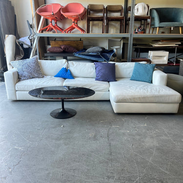 Design Within Reach leather Reid Sectional Sofa - enliven mart