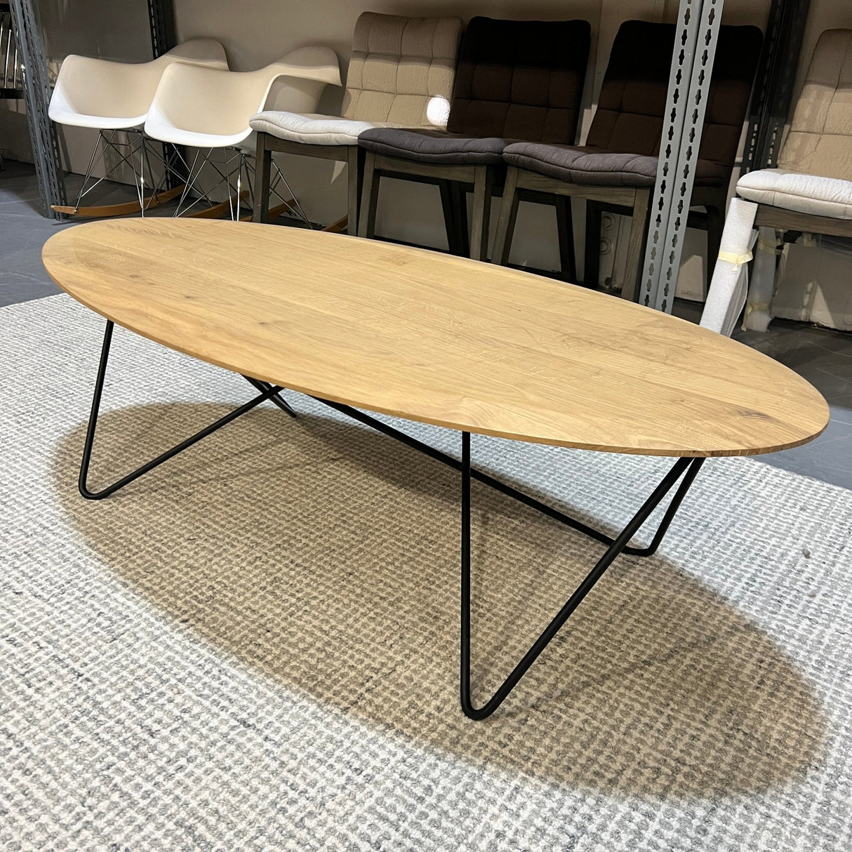 Ethnicraft Oak Orb Oval Coffee Table enliven mart