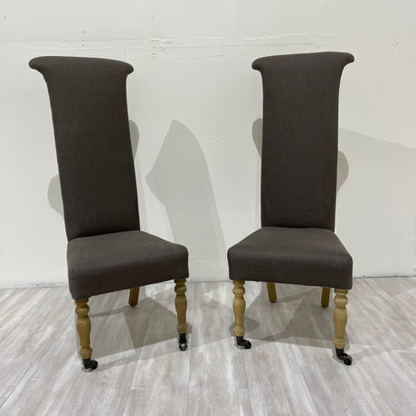 Excellent condition Restoration hardware high wing chairs. - enliven mart