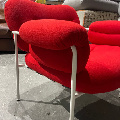 Fogia Fire Red Bollo Lounge Chair - enliven mart