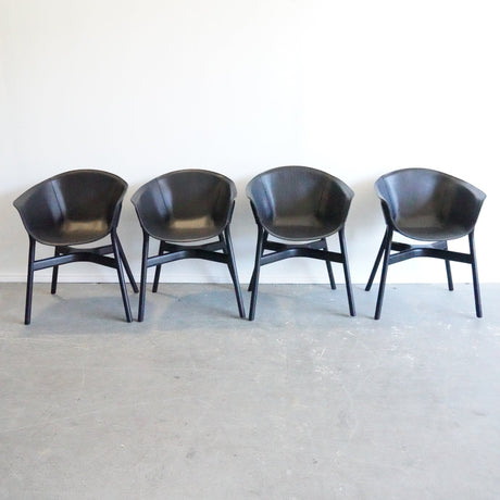 Hem Set of 4 Pocket leather chair - enliven mart