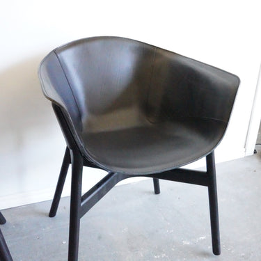 Hem Set of 4 Pocket leather chair - enliven mart