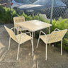 Italian fiberglass outdoor dining set with three chairs by Emu - enliven mart