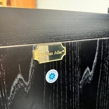 Jonathan Adler Turner Oak & Brass Storage Cabinet - enliven mart