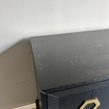 Jonathan Adler Turner Oak & Brass Storage Cabinet - enliven mart