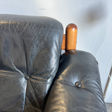 Mid Century Modern Top grain Leather Sofa by Gote Mobler Nassjo - enliven mart