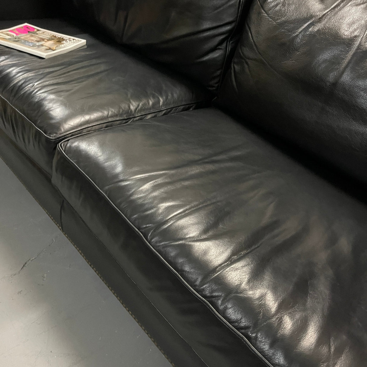 Mitchell Gold + Bob Williams leather sofa - enliven mart