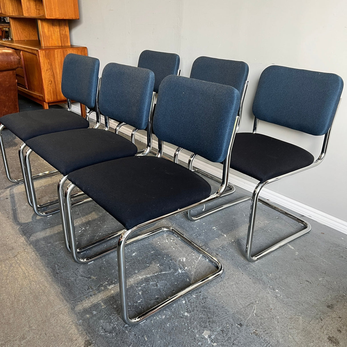 New! Authentic Knoll Marcel Breuer set of 6 Cesca chairs - enliven mart