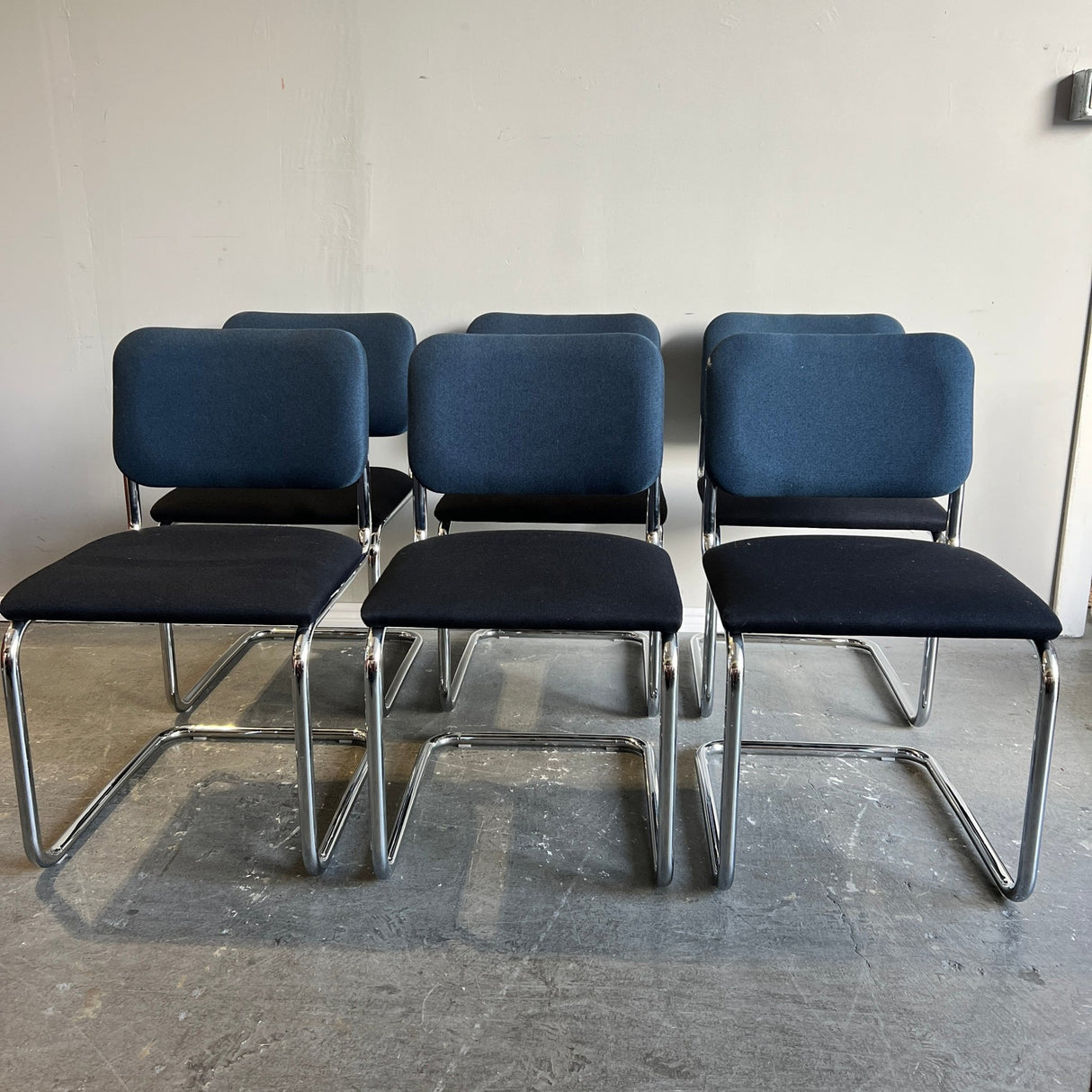 New! Authentic Knoll Marcel Breuer set of 6 Cesca chairs - enliven mart