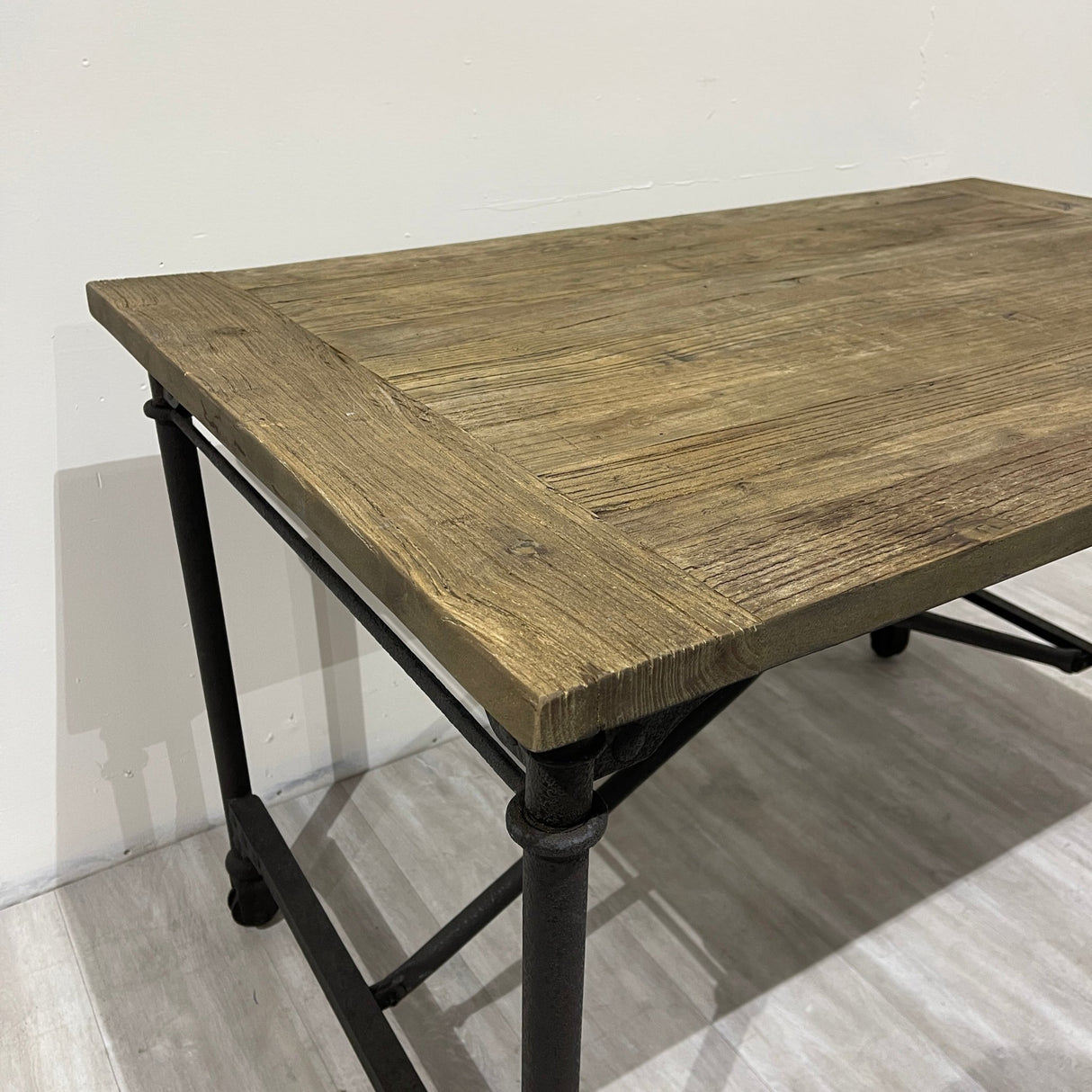 Restoration Hardware Flatiron Desk Reclaimed Wood - enliven mart