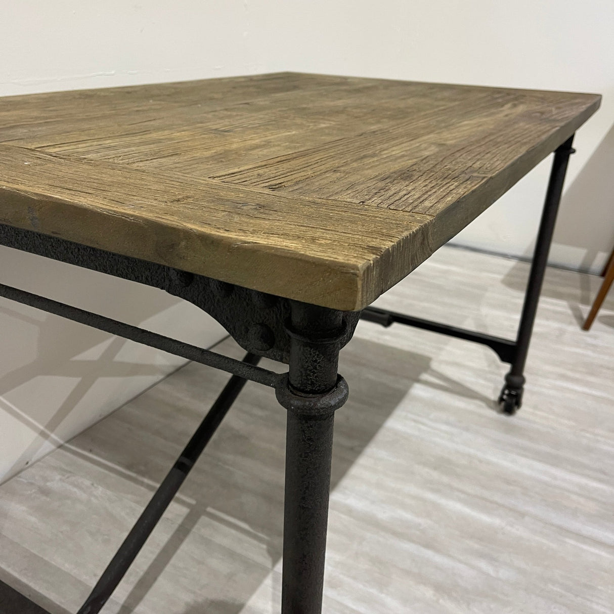 Restoration Hardware Flatiron Desk Reclaimed Wood - enliven mart