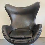 Restoration Hardware Leather Egg Chair (Retail - enliven mart