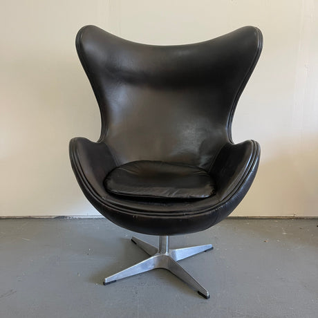 Restoration Hardware Leather Egg Chair (Retail - enliven mart
