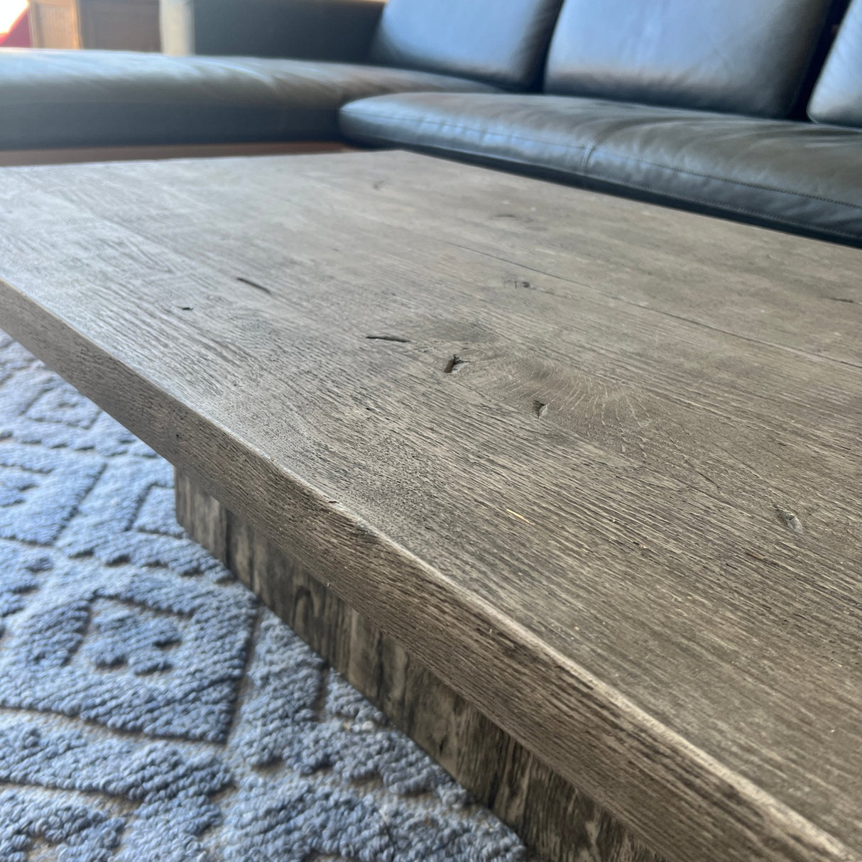 Restoration Hardware reclaimed Oak Plinth coffee table - enliven mart