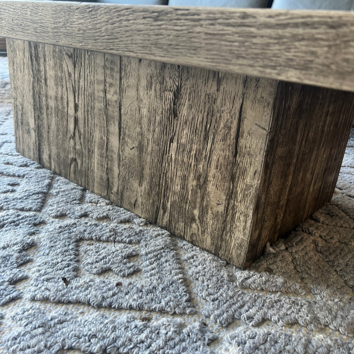 Restoration Hardware reclaimed Oak Plinth coffee table - enliven mart