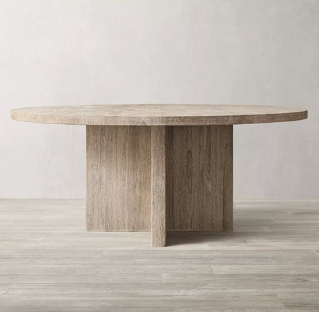Restoration Hardware Reclaimed Russian Oak round dining table **TOP ONLY** - enliven mart
