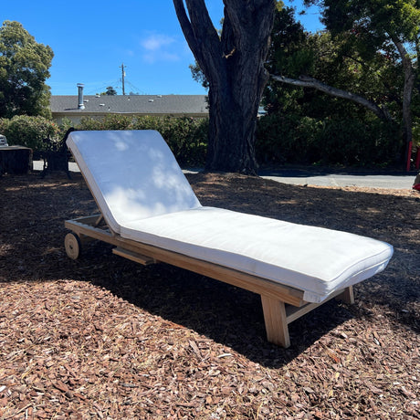 Serena and Lily Crosby Teak Chaise - Natural - enliven mart