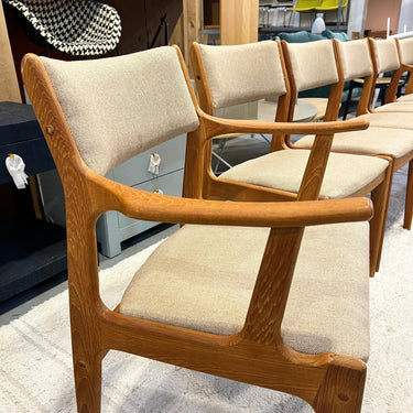 Set of 6 Vintage Teak Danish Modern Dining Chairs - enliven mart