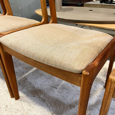 Set of 6 Vintage Teak Danish Modern Dining Chairs - enliven mart