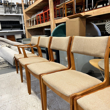 Set of 6 Vintage Teak Danish Modern Dining Chairs - enliven mart