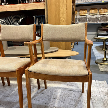 Set of 6 Vintage Teak Danish Modern Dining Chairs - enliven mart