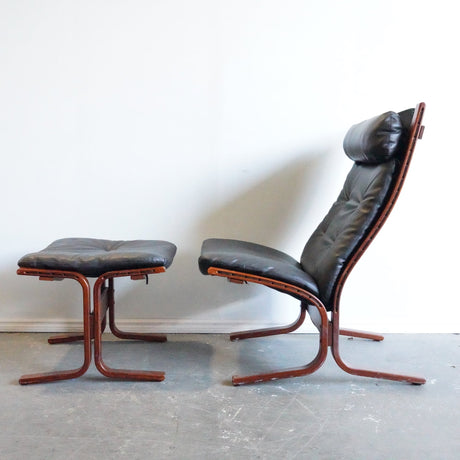 Siesta Lounge Chair & Ottoman by Ingmar Relling for Westnofa, 1970s - enliven mart