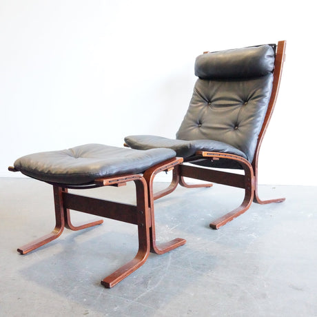 Siesta Lounge Chair & Ottoman by Ingmar Relling for Westnofa, 1970s - enliven mart