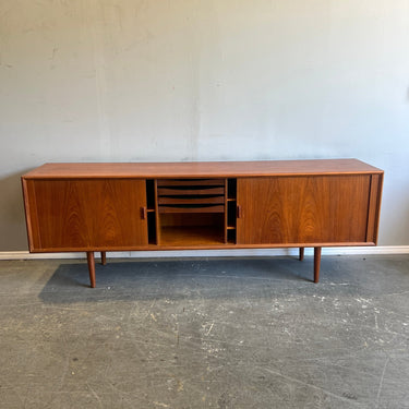 Teak Mid Century Danish Server by Svend Larsen for Faarup Mobel Fabrik - enliven mart