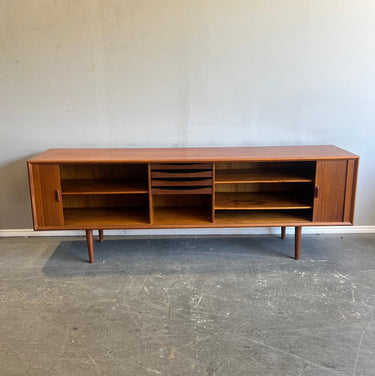 Teak Mid Century Danish Server by Svend Larsen for Faarup Mobel Fabrik - enliven mart