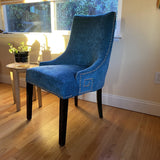 Teal blue soft dining chairs - enliven mart