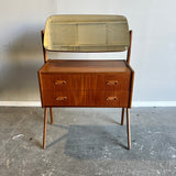 Vintage Danish Mid-Century Modern Teakwood Vanity - enliven mart