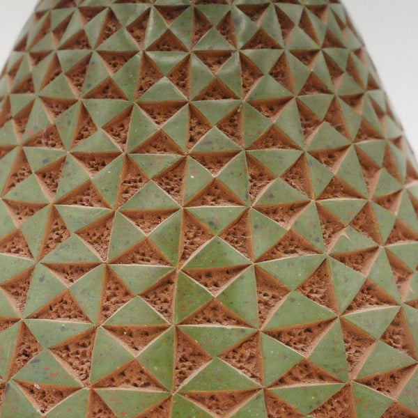 Vintage Hand Engraved Ceramic Vase, Nicaragua - enliven mart