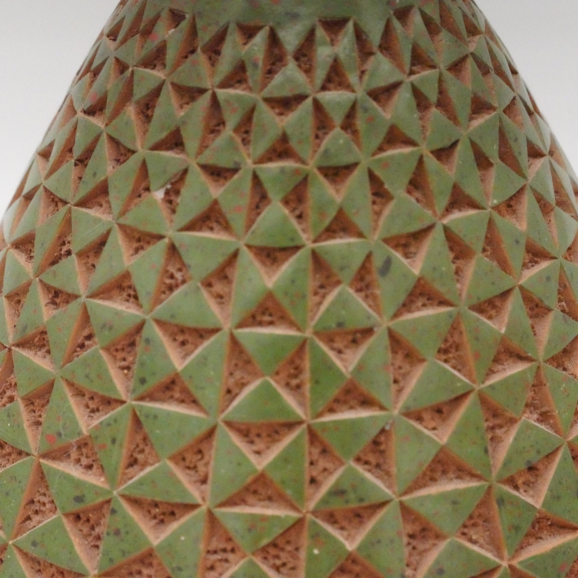 Vintage Hand Engraved Ceramic Vase, Nicaragua - enliven mart