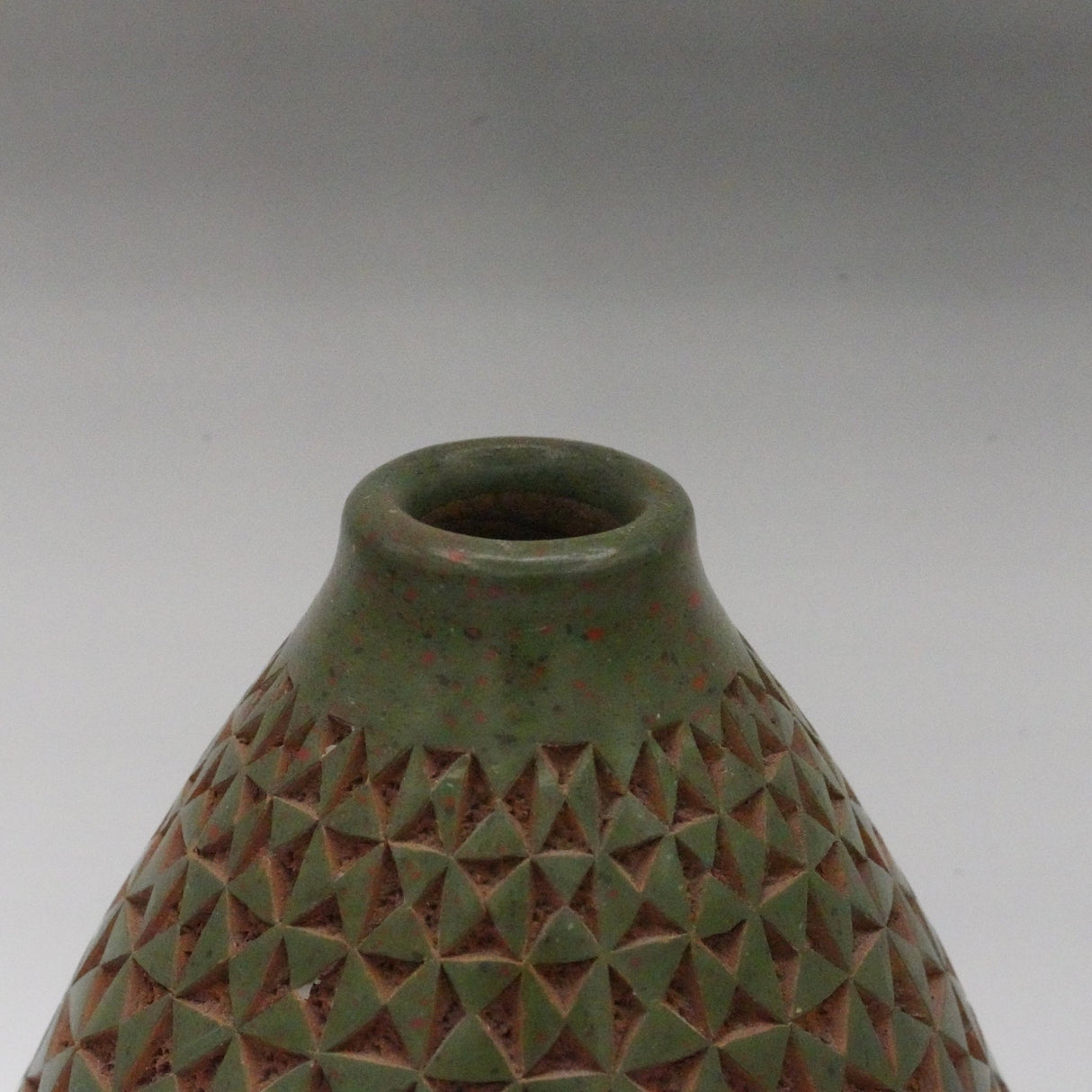 Vintage Hand Engraved Ceramic Vase, Nicaragua - enliven mart