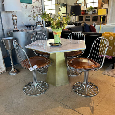 Vintage Italian Rima Wire Margot set of 4 Chair by Gastone Rinaldi - enliven mart