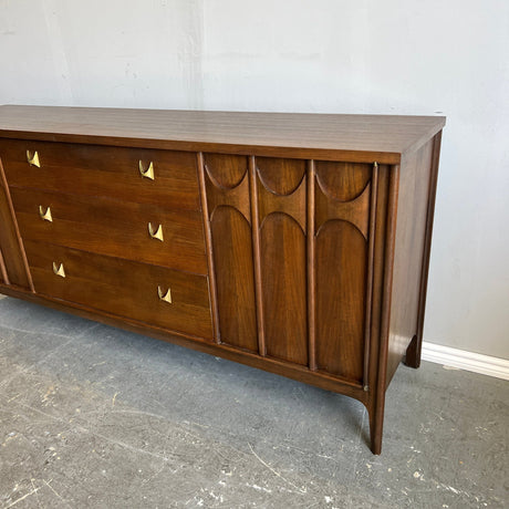 Vintage Kent Coffey Perspecta Mid Century Walnut and Rosewood Credenza - enliven mart