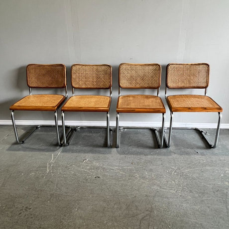 Vintage Made in Italy set of 4 Cesca chairs - enliven mart