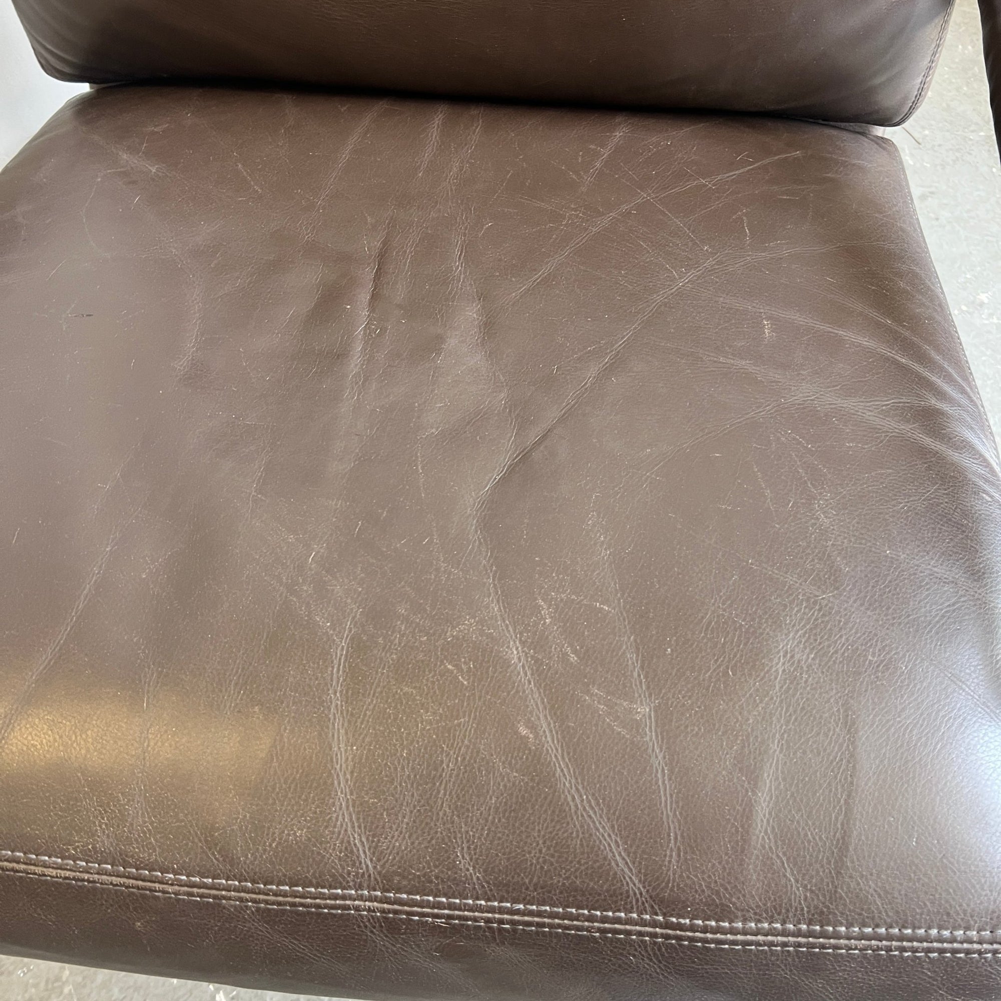 Vintage Milo Baughman for Thayer Coggin leather Lounge Chair - enliven mart
