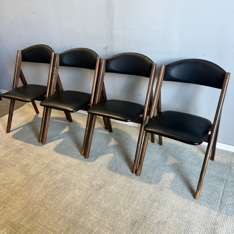 Vintage Stakmore Mid Century Modern Folding dining Chairs - enliven mart