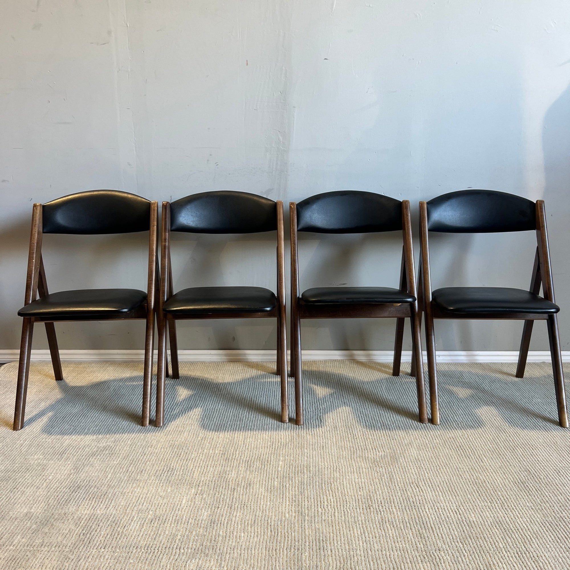 Vintage Stakmore Mid Century Modern Folding dining Chairs - enliven mart
