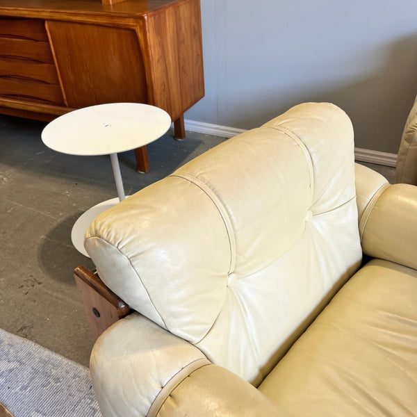 Vintage Tufted Leather Sofa and 2 lounge chairs by Kalustekiila - enliven mart